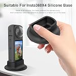 FiTSTILL Protection Accessories Kit for Insta 360 X4 Optical Tempered Glass Screen Protector 2 pcs+Silicone Case+Rubber Lens Cap+Silicone Support Base Insta 360 X4 Protective Accessory
