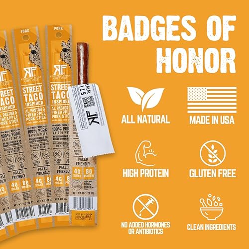 Miniatura 8 de Righteous Felon Palitos de carne  Palitos de cerdo 100%  Palitos de carne sin gluten y keto  Palitos de cerdo bajos en azúcar y altos en proteínas