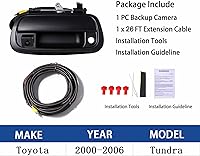 Vista 8 de Anina Tailgate Handle Backup Camera for 2000-2006 Toyota Tundra Rear View Reverse Parking Assist Camera with Optional Guideline Tundra Factory