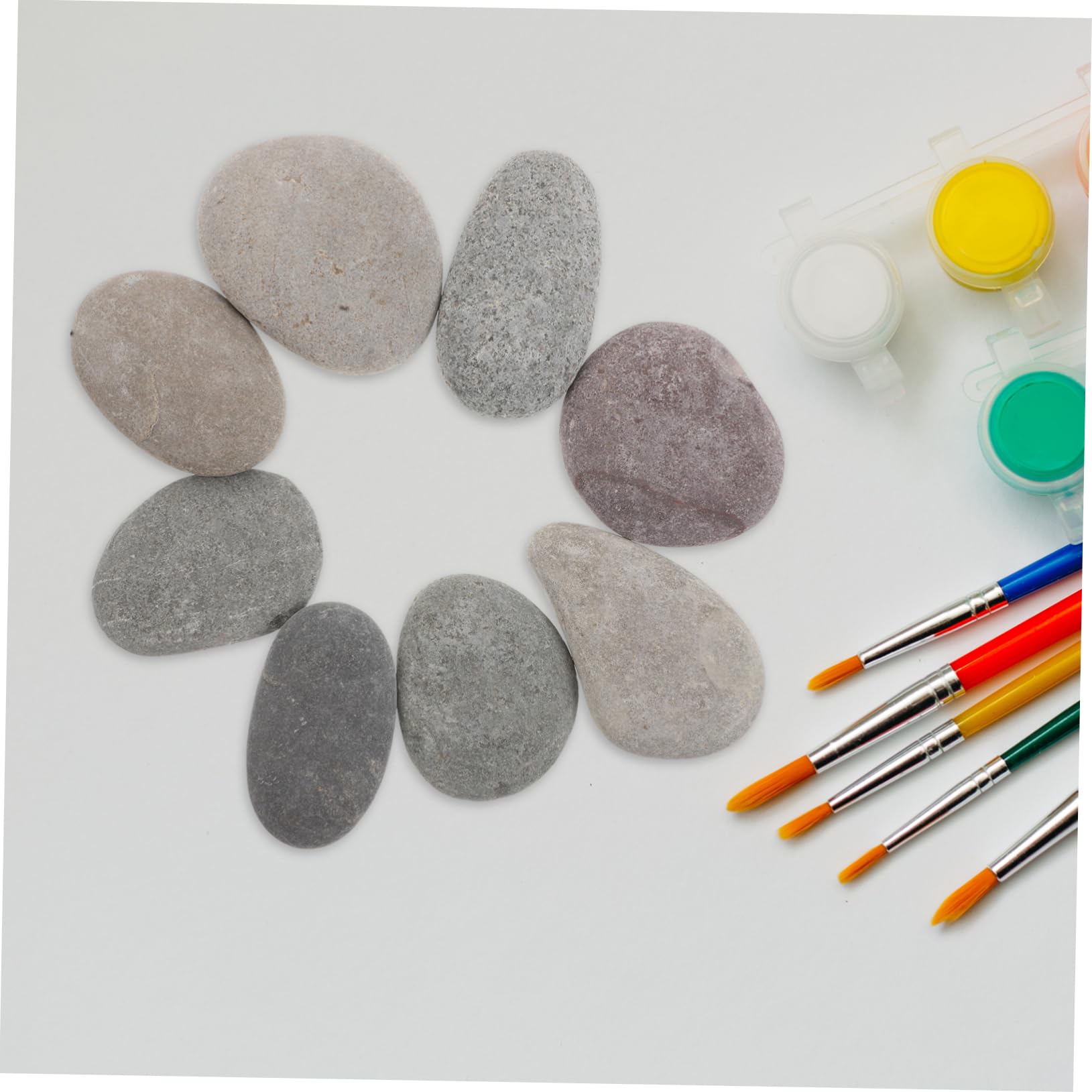 8 Sztuk DIY Craft Stones Do Malowania: Polerowane Kamienie Rzeczne Do Sztuki - Do Zestawów Artystycznych Dla Dzieci, Dekoracje Domu - DIY Painting Pebble