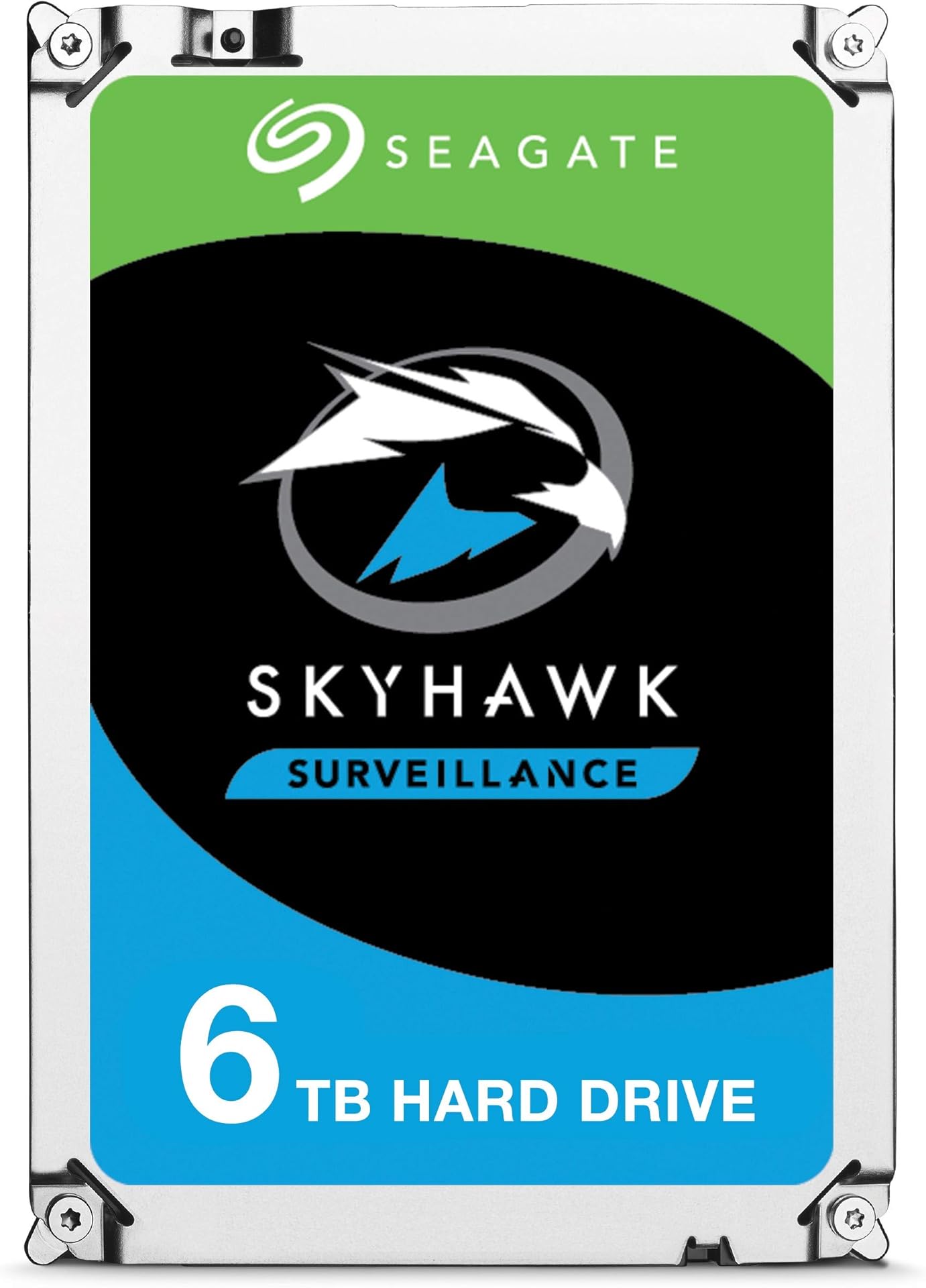 Seagate Skyhawk 6TB Surveillance Internal Hard Drive HDD – 3.5 Inch SATA 6Gb/s 256MB Cache for DVR NVR Security Camera System with Drive Health Management (ST6000VX0023)