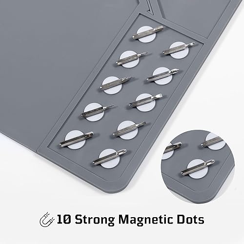 Miniatura 6 de OneTigris Alfombrilla de limpieza para pistola con puntos magnéticos, antideslizante, resistente al aceite