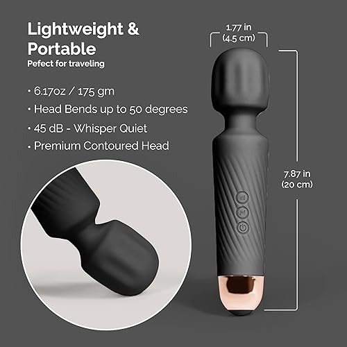 Miniatura 13 de Ava Vibrador de varita sexual [vibrador estimulador de clítoris] Vibrador para mujer Juguete sexual Regalos para mujeres 20 patrones y 8 Beige