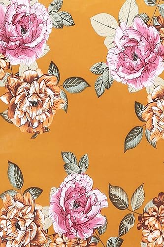 Miniatura 4 de Vestido largo de fiesta súper elástico para mujer, estampado floral, manga 34, cuello en V