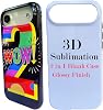 JUSTRY 5-Pack Blank 3D Sublimation Film Phone Case for iPhone Air | Dual-Layer Protective Cover | Wireless Charging Compatible & Glossy | Easy to Sublimate Bulk Coated Covers