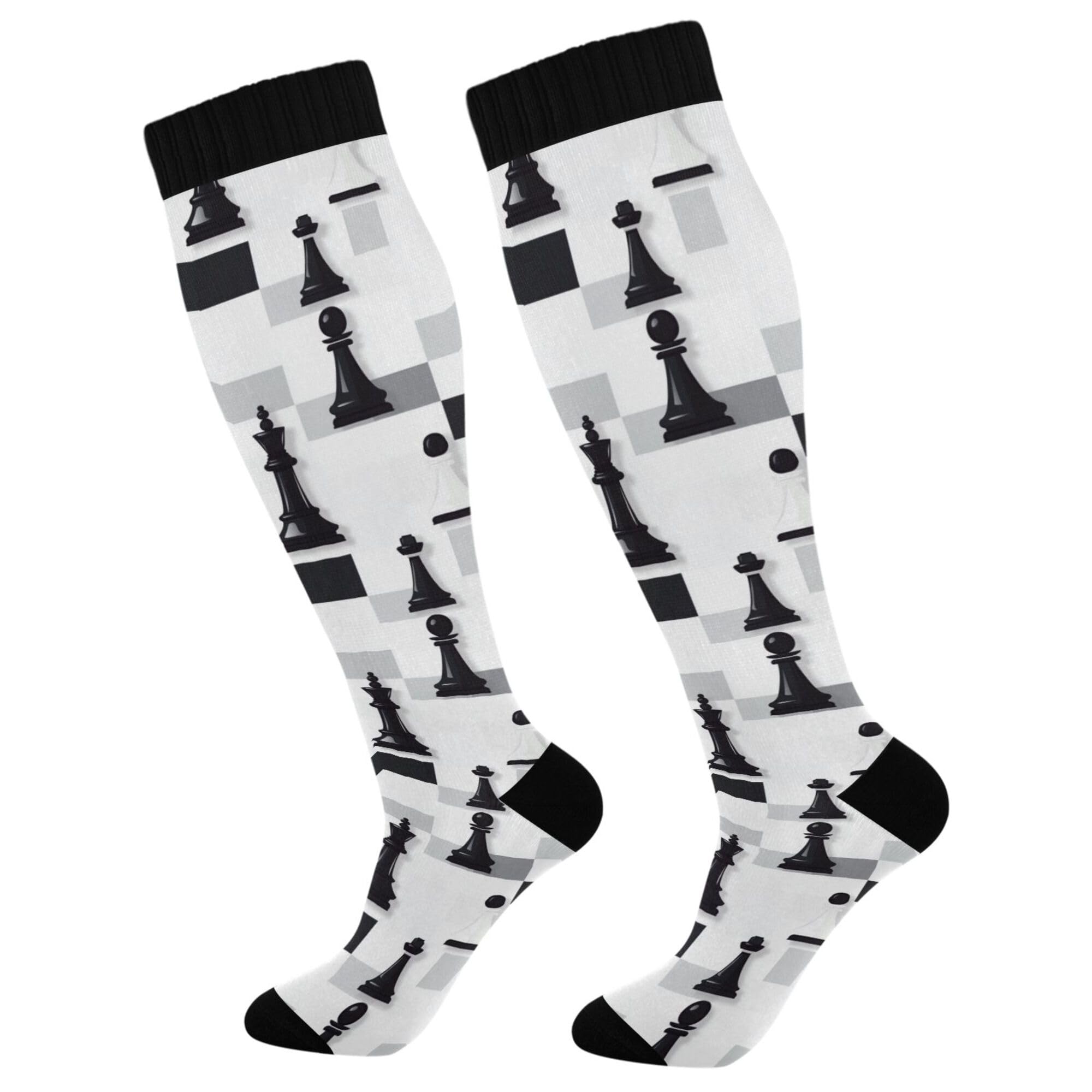 Compression Socks for Men and Women Circulation Wide Calf Knee High Socks Support for Running Medical Travel