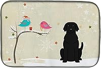 Vista 41 de Caroline's Treasures BB2508DDM - Tapete de secado de platos de perro de montaña bernés con regalos de Navidad entre amigos, tapete absorbente