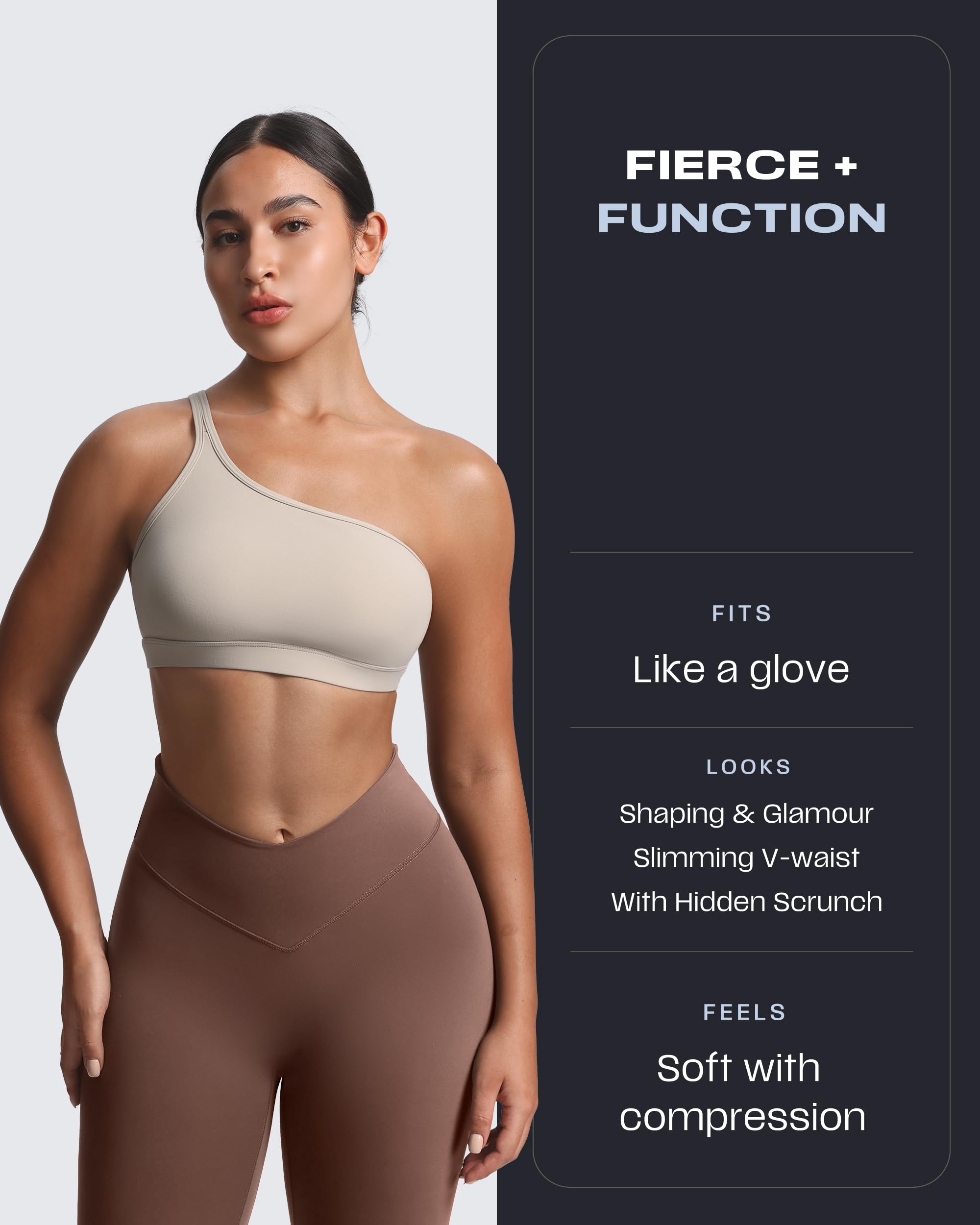 Aoxjox Workout-Leggings für Damen, Bauchkontrolle, athletisch, Fitnessstudio, Laufen, Vanity, V-Ausschnitt, versteckte Scrunch-Yogahose