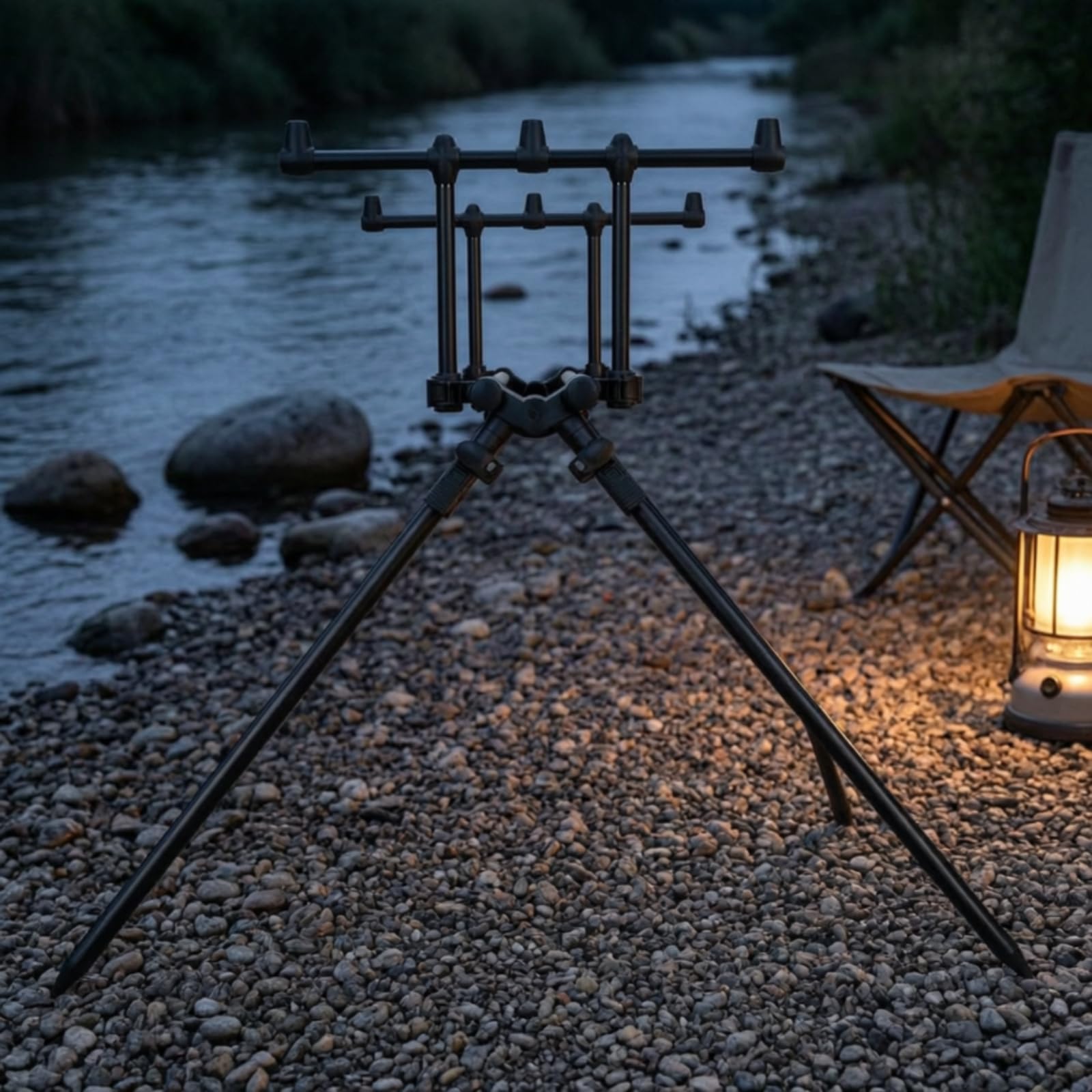 Cavalletto Porta Canne in Alluminio Cavalletto Porta Canne Stabile Reggicanna per Carpisti, Pescatori, Carp Fishing