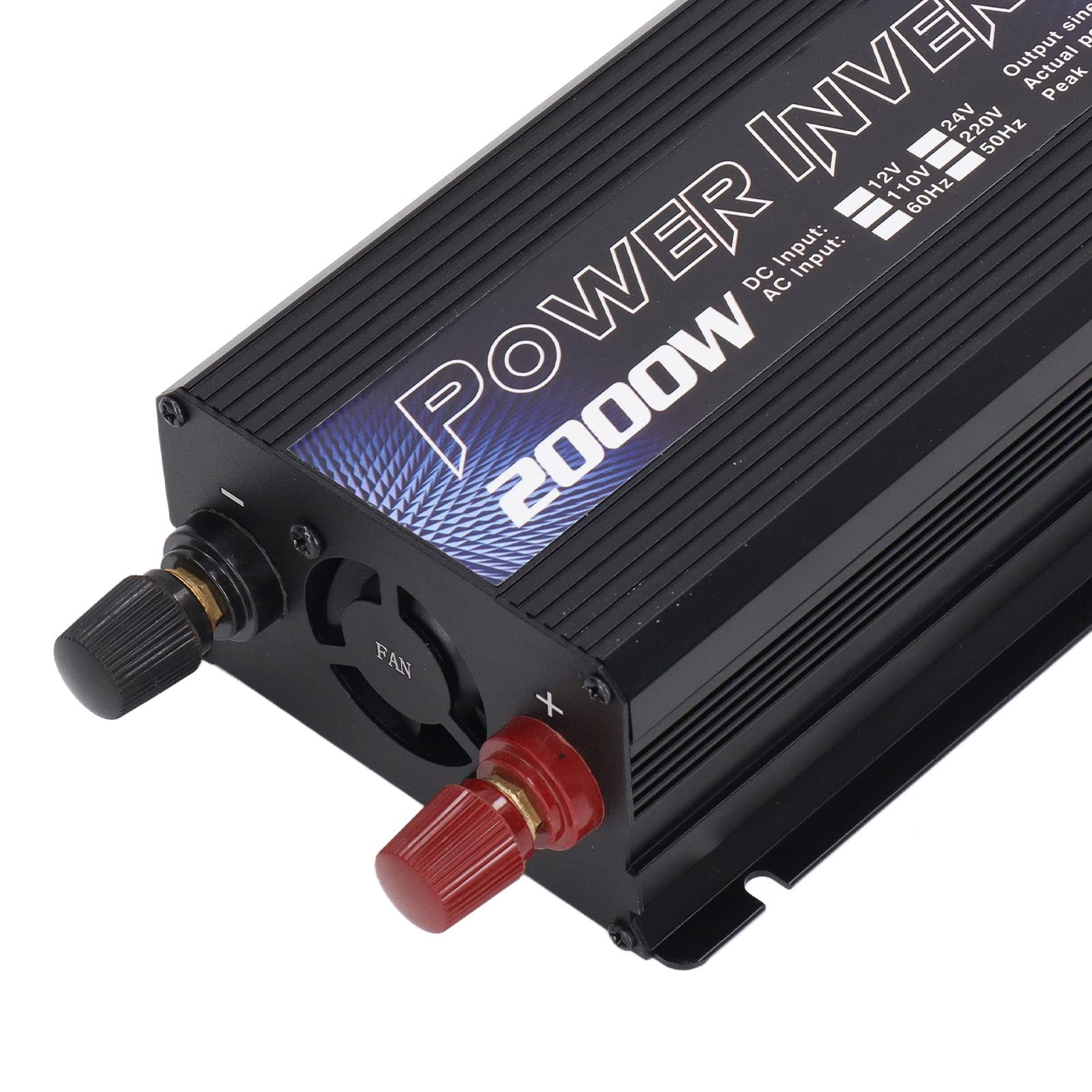 Generic Zmodyfikowany Samochodowy Falownik Sinusoidalny 2000 W Stop Aluminium o Niskim Poziomie Hałasu do Użytku W Podróży i W Domu (220V)