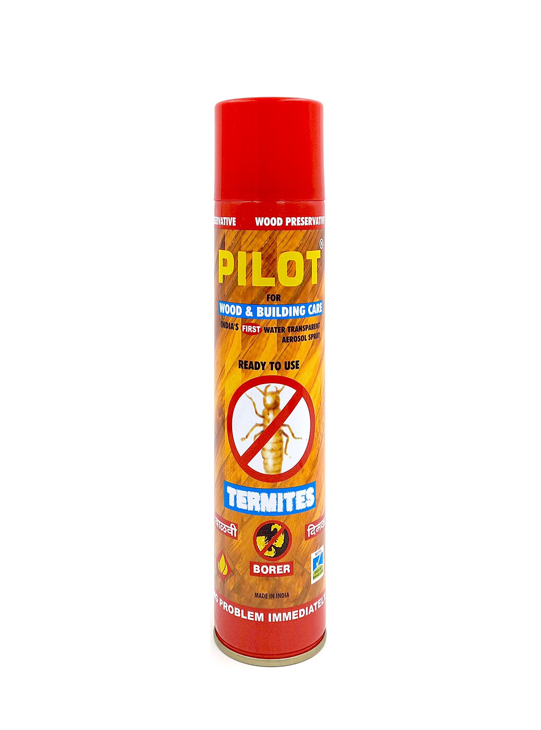 Eco-Friendly Herbal Anti Termite Killer Wood Preservative For Home Wood & Wall - For Termite & Borer as Insect Repellent - 500 ml + 250 ml Refill + Ninetales Masking Tape