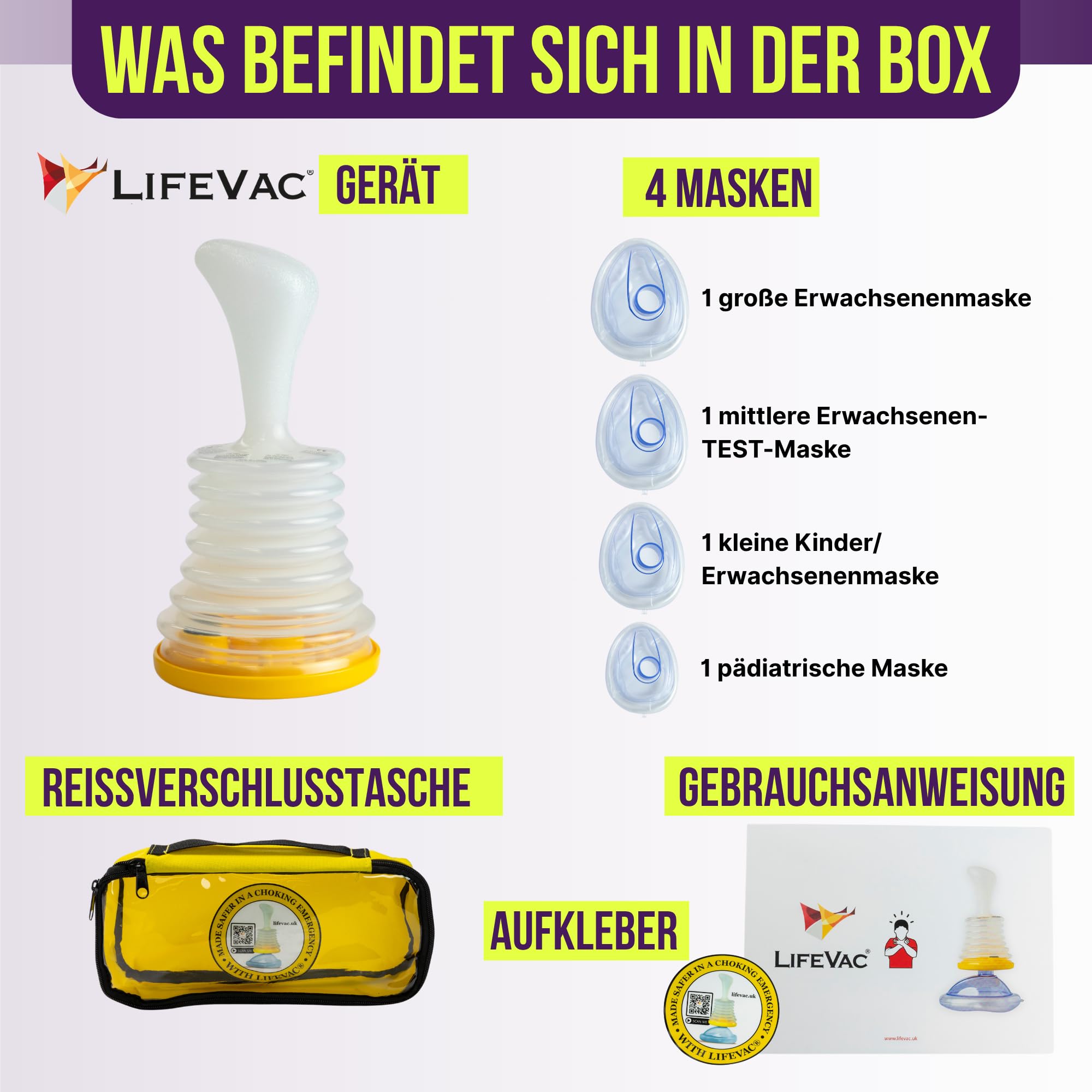 LifeVac Choking Rescue Device - Travel Kit