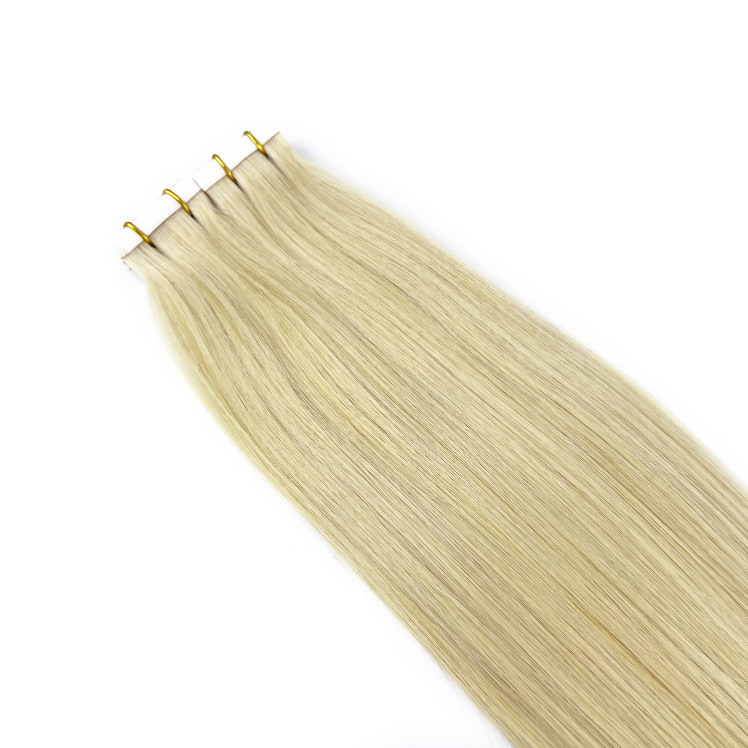 tape in hair extension #613 Blonde 100g remy human hair Straight Hair Extensions for Fashion Women Tape In Extension 40 Pieces 100g/Set #613 Bleach Blonde (30 inch (100g), Blonde(#613))