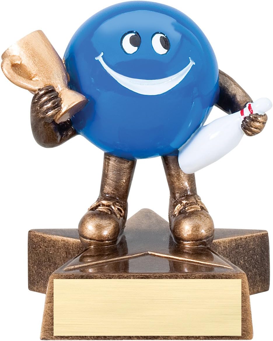 Decade Awards Bowling Lil' Buddy Trophy - 4 Inch Tall | Engraved Youth Bowling Award - Customize Now