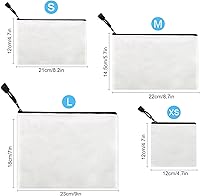 Vista 7 de Paquete de 12 bolsas de lona de algodón para manualidades, bolsa multiusos para cosméticos, bolsas de maquillaje con cremallera, bolsa de aseo