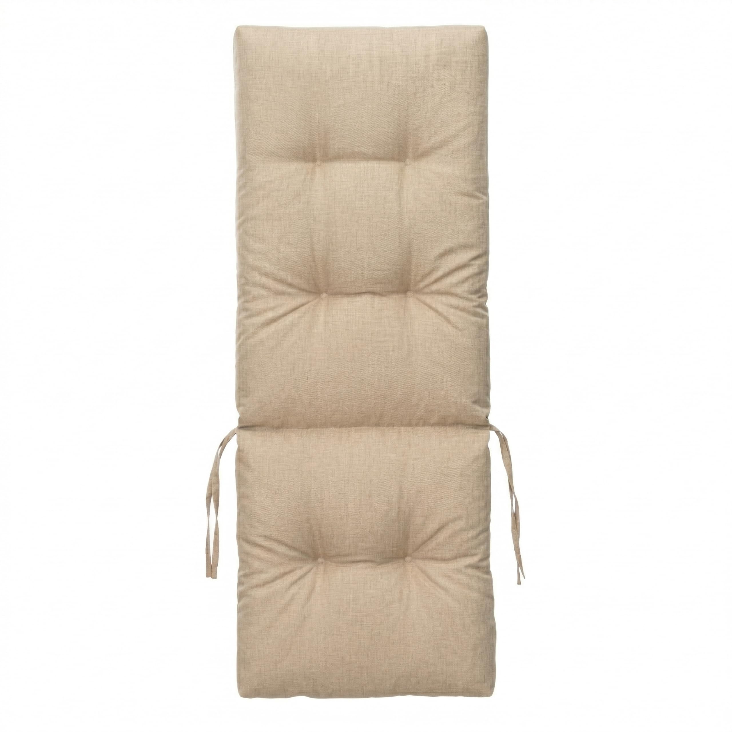 Liegenauflage, Auflage Gartenliege 120x50x8 cm - Polsterauflage für Sonnenliege, Auflagen für Deckchair - wasserabweisend, leicht zu reinigen - Beige