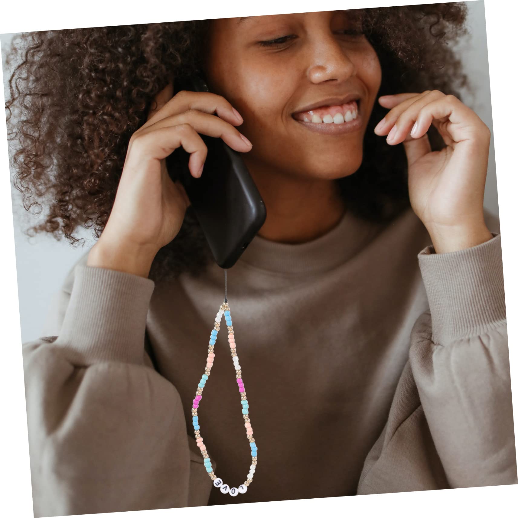 Housoutil Correas Para Teléfonos Móviles Colgante Tamishome Encantos Respiradero Acollador Decoración Pulseras De Teléfono Con Cuentas Cordones De Teléfono Con Cuentas