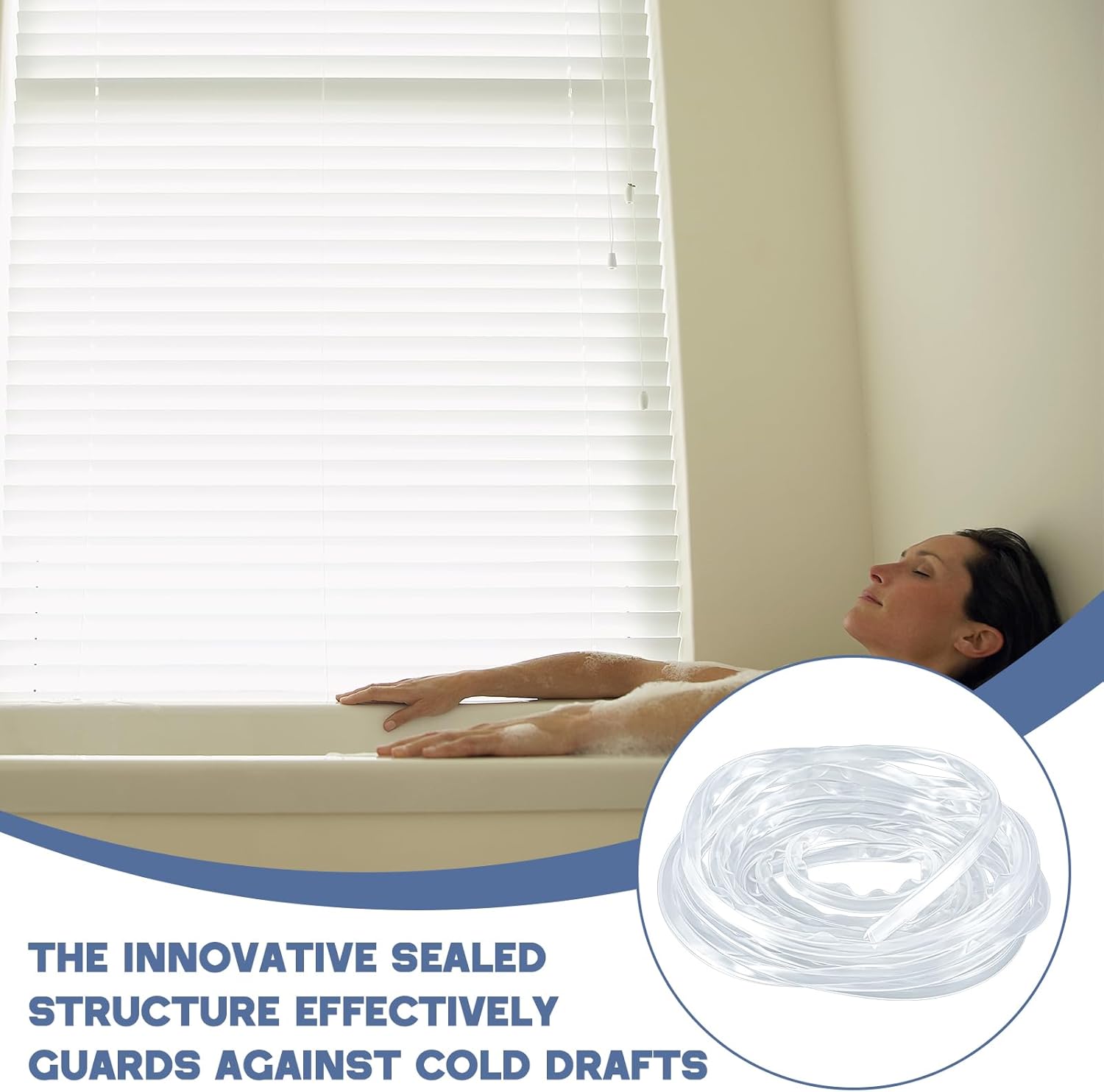 100ft Clear Jalousie and Louver Slat Vinyl Jalousie Window Seal Weatherproof Window Seal Strip Wind Rain Dust Insect Protection, Maintains Ventilation