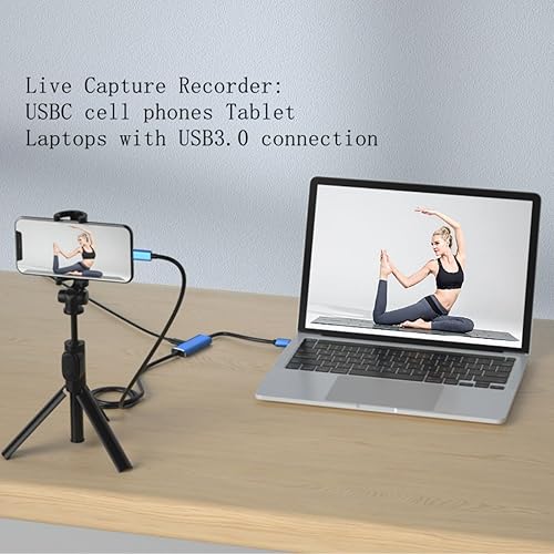 Miniatura 4 de USBC a PD USB3.0 Tarjeta de captura de audio y video Grabadora en vivo MS2130, TYPEC3.0 Dispositivo de tarjeta de captura de mano Conexión de mano