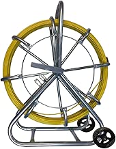 1000FT CableDuct Coated Fiberglass Continuous Duct Rodder with Cage and Wheel Stand - coolthings.us