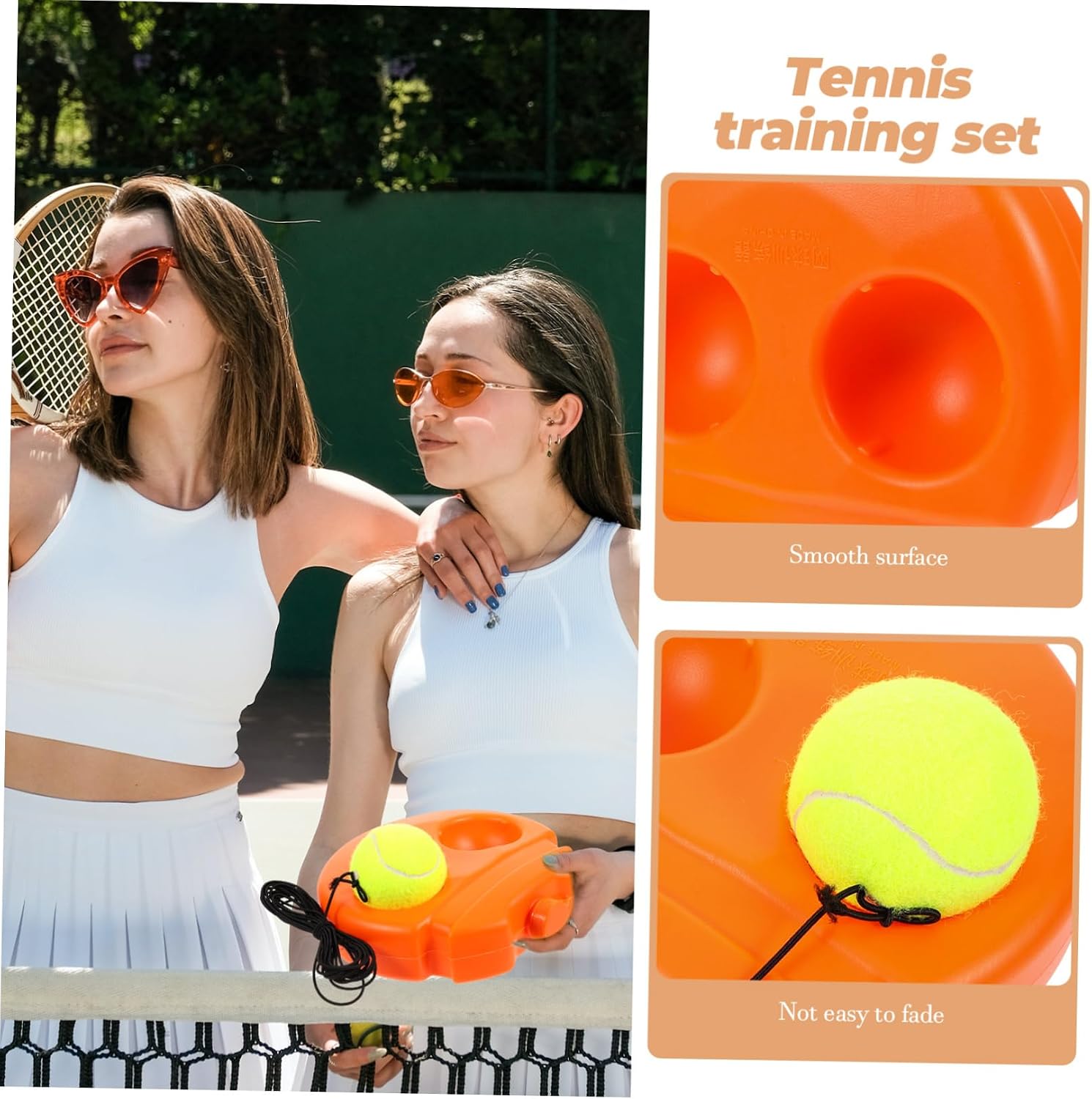 1set Tennis Trainer Rebound Portable Tennis Training Tool for Self-Practice Stable Base for Use for Beginners and Teens Sports Training Equipment