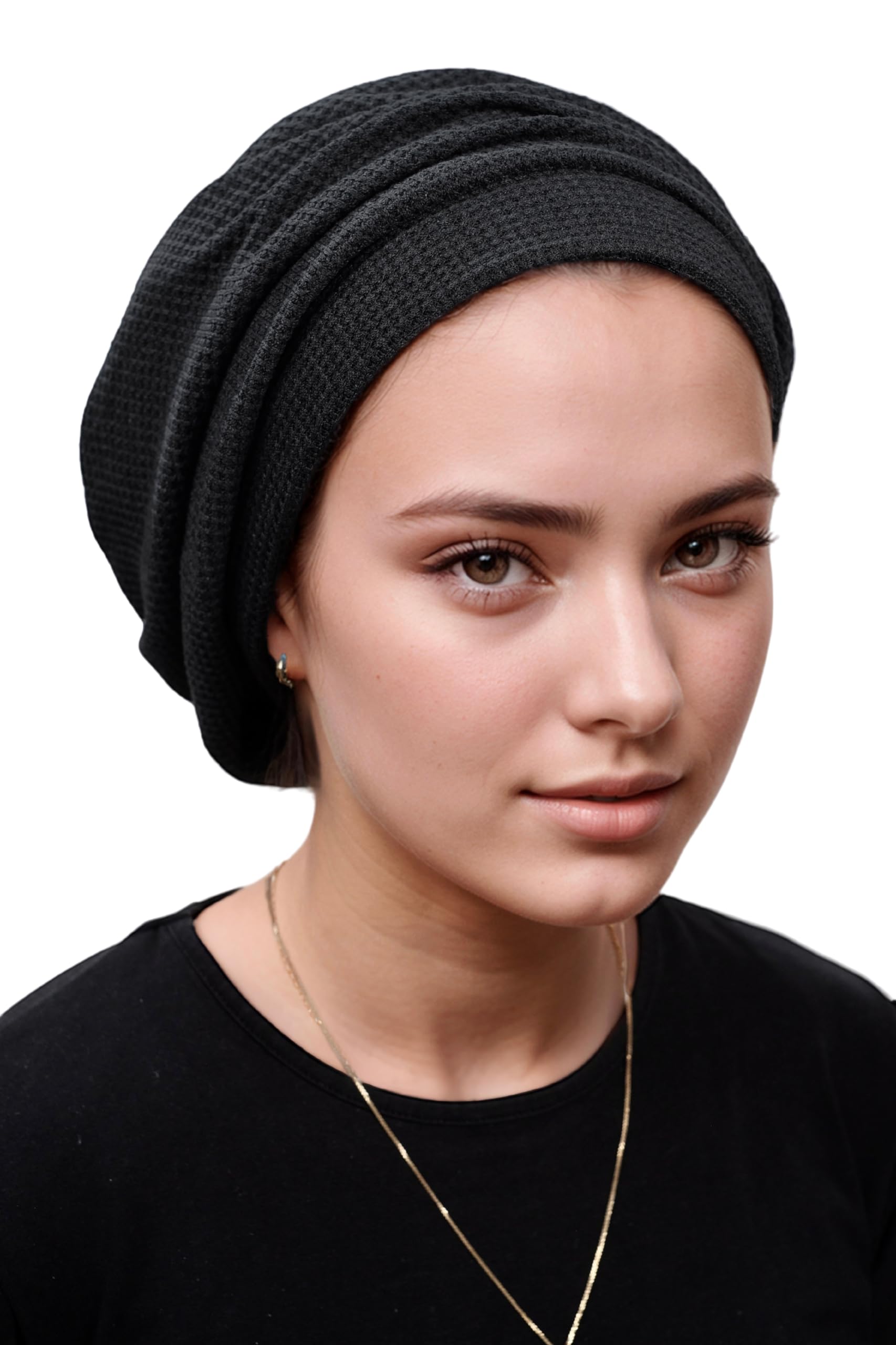 Ermandina Floral Head Covering For Women Tichel Slouchy Beanie Beret Snood Headcovering (Blue) At Amazon Women's Clothing Store - View #3