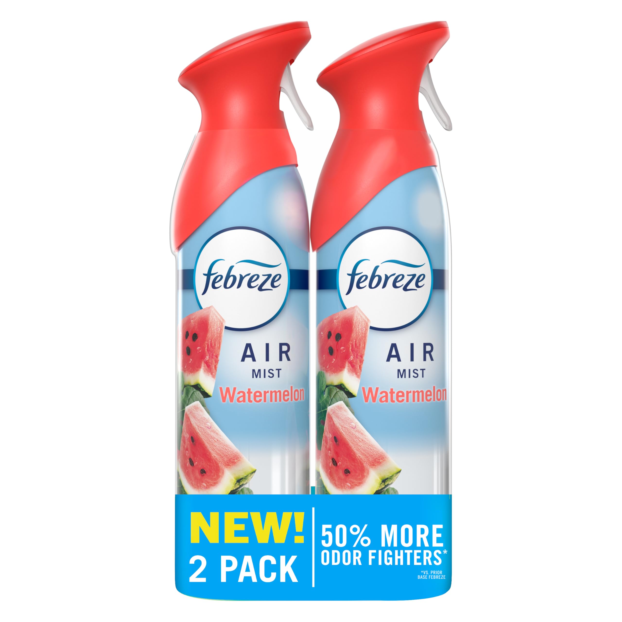 Febreze Air Mist, Air Freshener Spray, Odor Fighting Room Spray, Deodorizer for Home Bathroom Kitchen Office Apartment Dorm Room Classroom, Watermelon Scent, 8.1oz (Pack of 2)