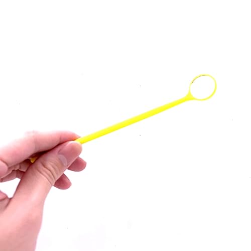 Miniatura 6 de 100pcs Desechables Examen Dental Boca Espejos Oral Dental Espejo Instrumento Dental Plástico (Amarillo)
