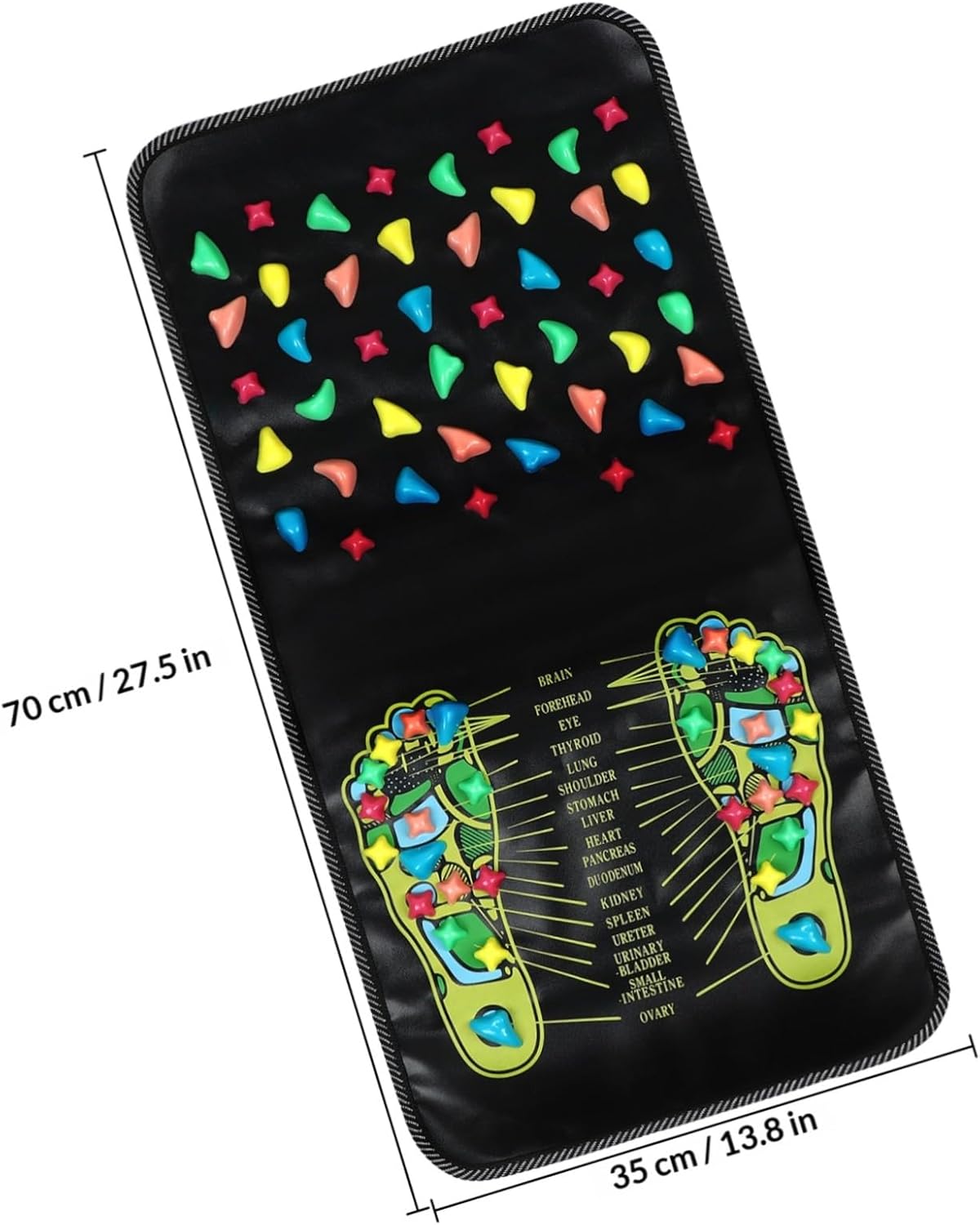 Foot Massage Stone Mat Foot Pad Reflexology Walk Stone Foot Massage Mat Stimulates for Relax Body