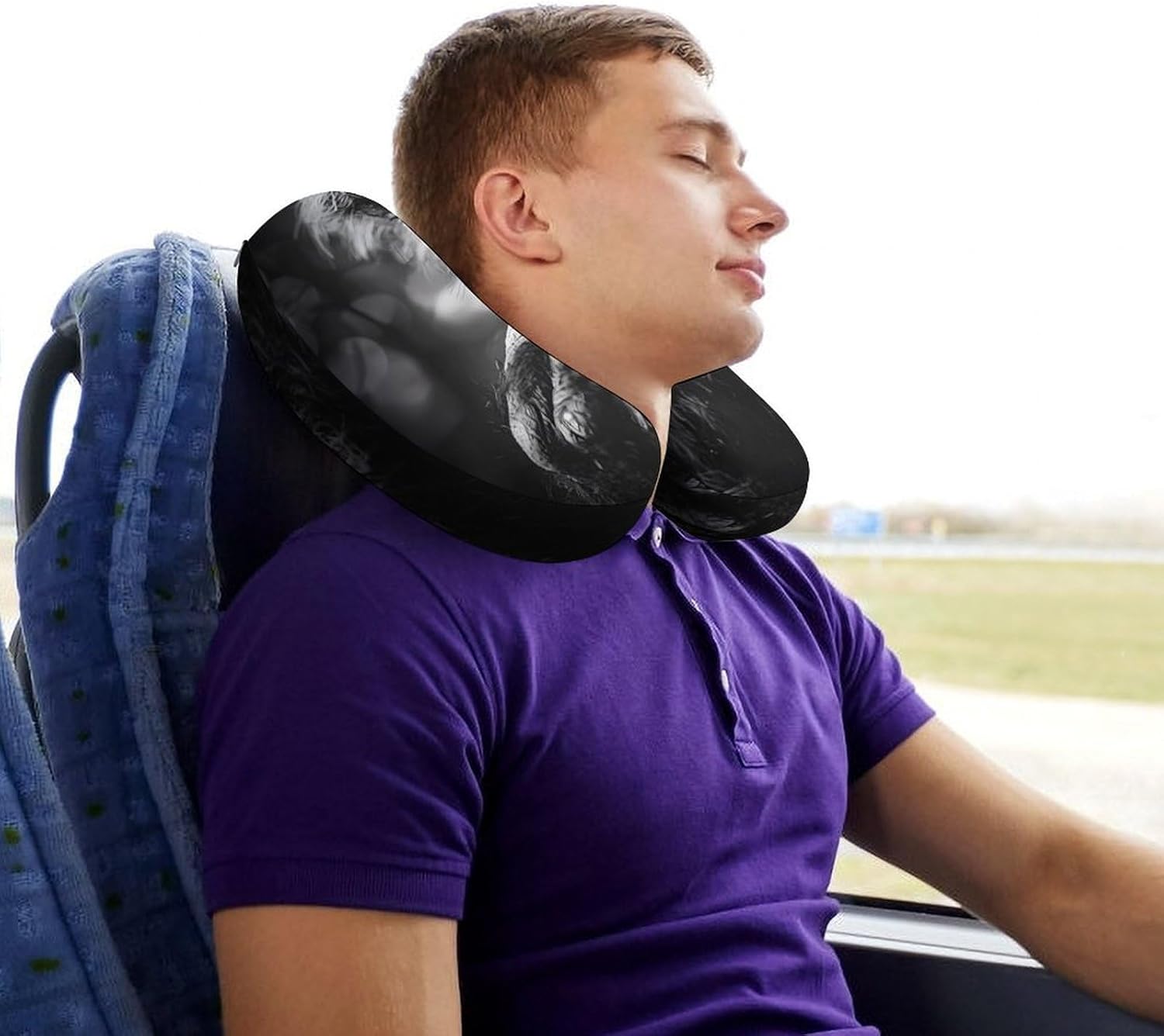 Bigfoot Sasquatch Travel Pillow U Shape Neck Pillow Washable Pillowcase for Sleeping Chair