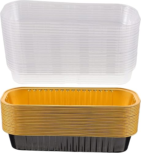 Kichvoe 20 mini tapas desechables de papel de aluminio para hornear cocinar y preparar comidas para magdalenas y postres, almacenamiento conveniente