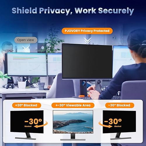 Miniatura 3 de Filtro magnético de pantalla de privacidad para monitor de 24 pulgadas para computadora sin marco, relación de aspecto 16:9, protección ocular
