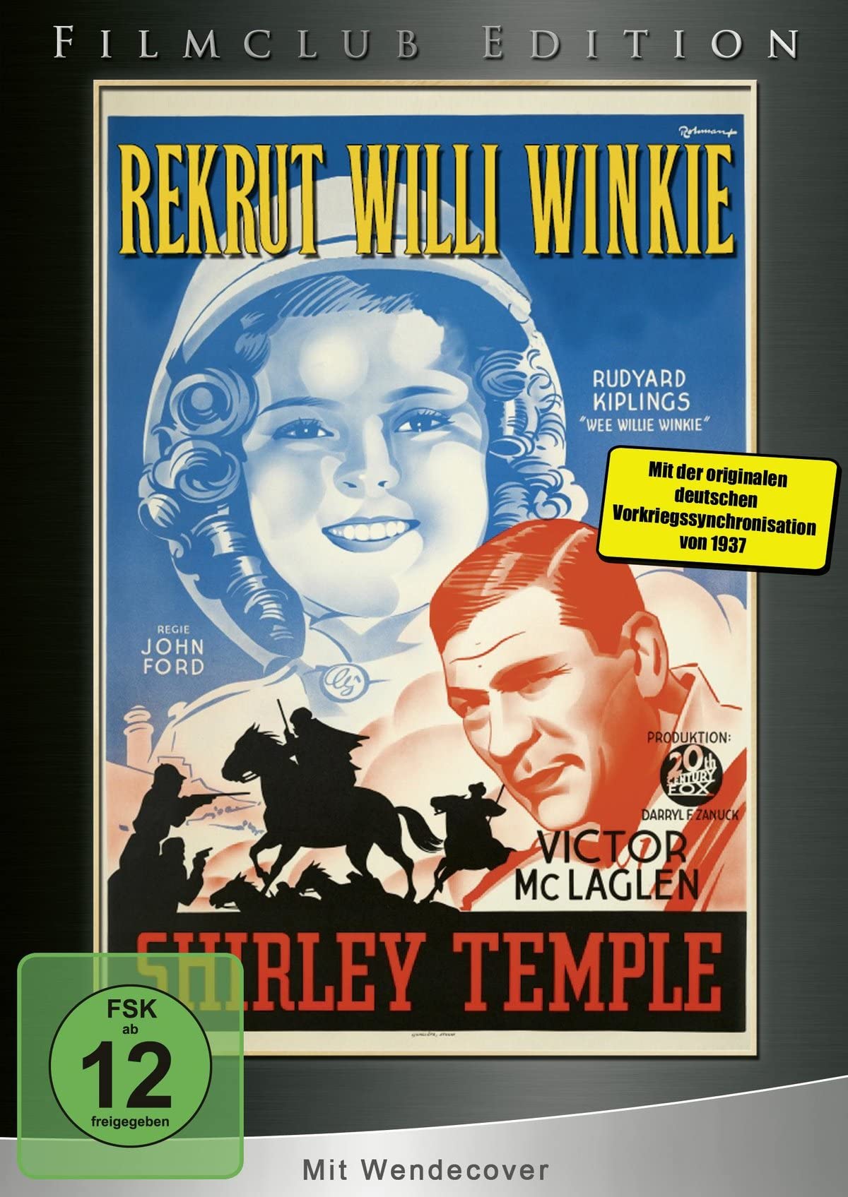 Cine clásico Rekrut Willi Winkie Shirley Temple DVD Filmclub Edition para coleccionistas