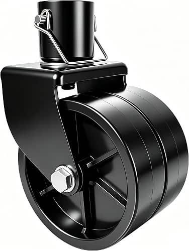 Dual 6-Inch Trailer Jack Wheel Replacement with Pin Tongue Jack