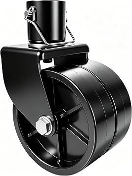 6-Inch Dual Trailer Jack Wheel Kit | Reinforced Bracket & Spoked Wheel, 2000LB HeavyDuty Trailer Replacement