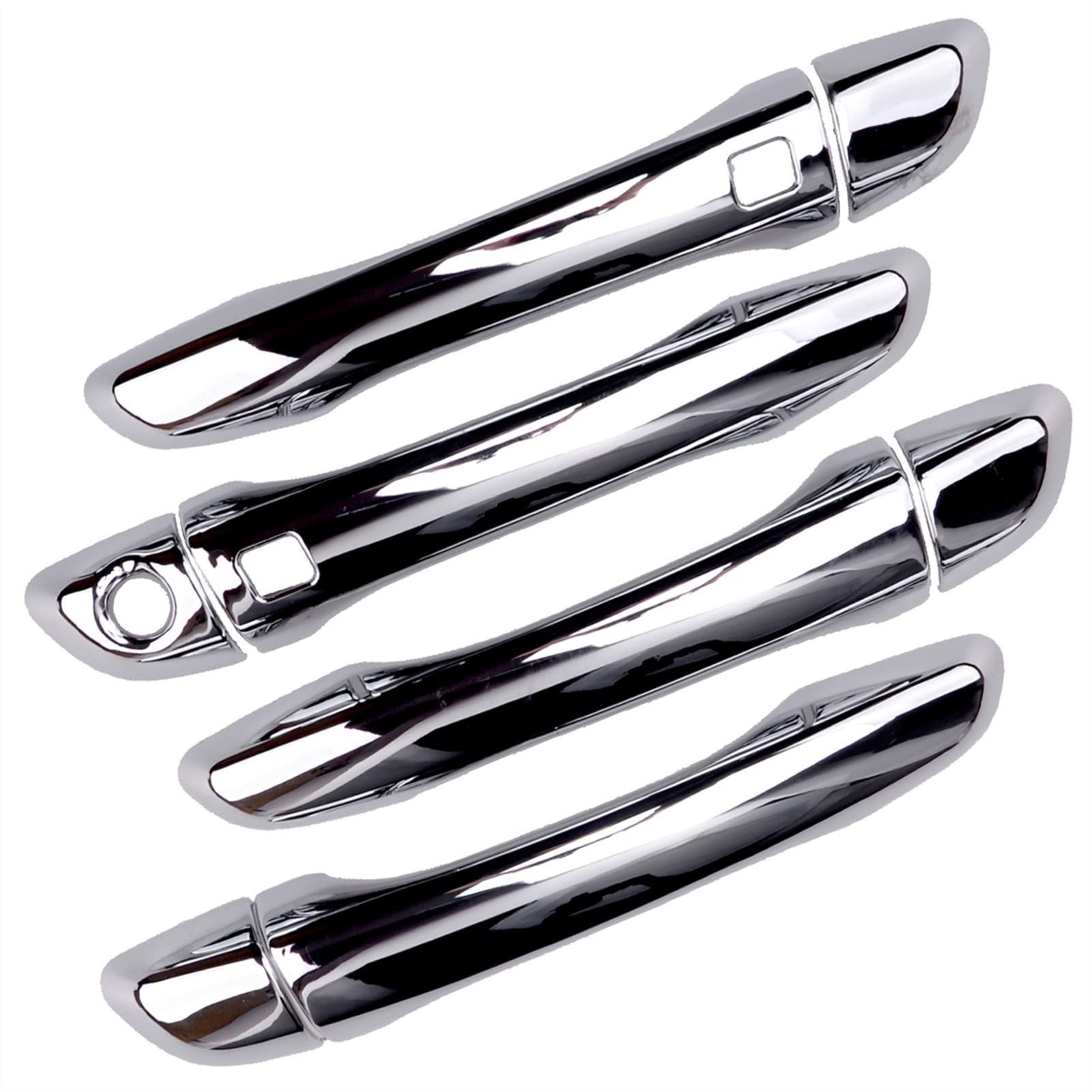 Qwqthgs One Color Car Exterior Door Handle Cap For Hyundai Elantra 2017-2020 8Pcs/Set Exterior Front Chrome Door Handle Cover Trim Smart Key Hole Decor Car Abs Fit