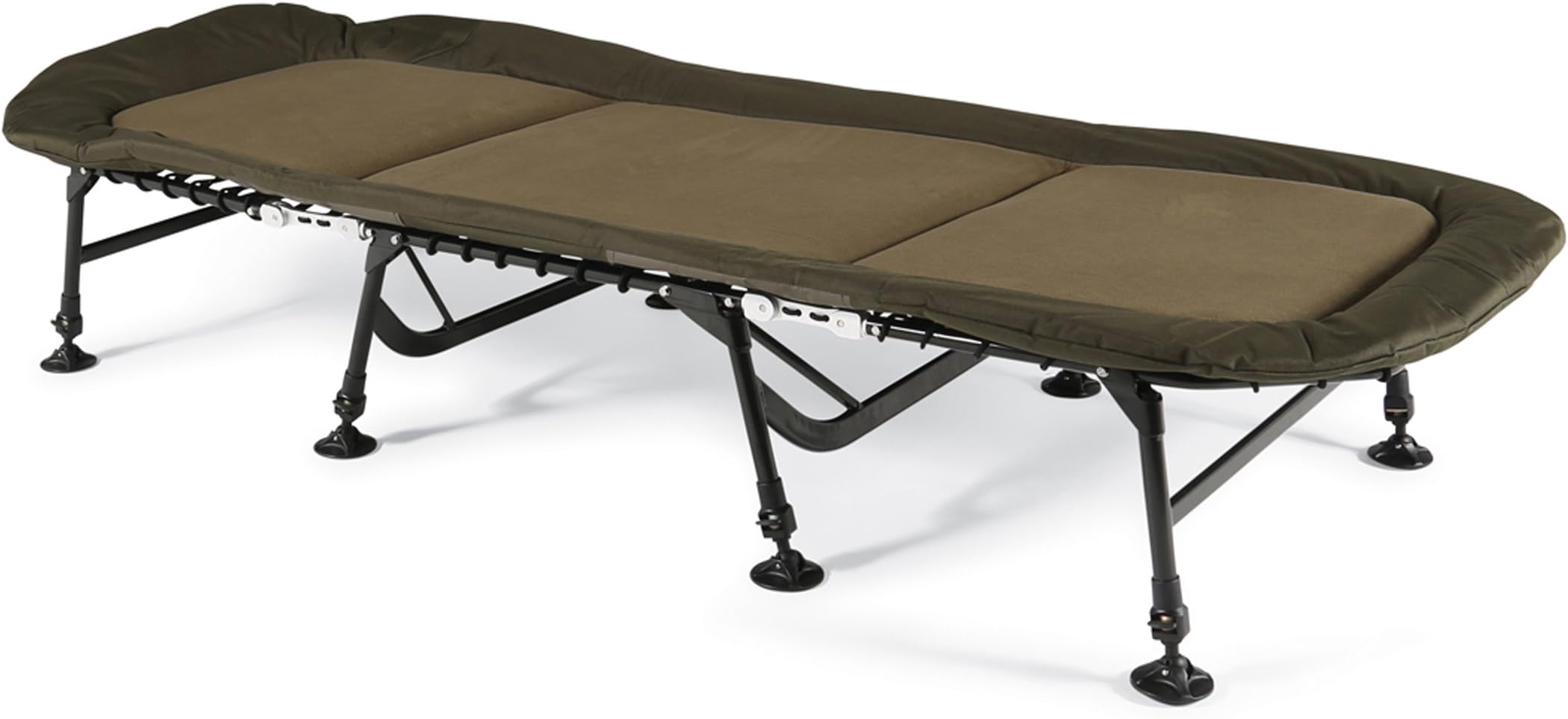 Cyprinus Compact LayFlat 8 Leg Aluminium Lightweight Carp Fishing Bedchair Bed with FREE Memory Foam Pillow worth £24.99