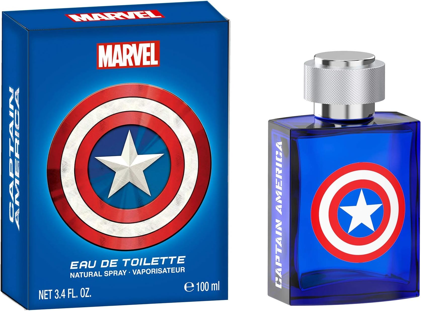 Captain America, Marvel, Fragrance, for Men, 3.4oz, 100ml, Eau de Toilette, EDT, Cologne, Spray, Made in Spain, By Air Val International