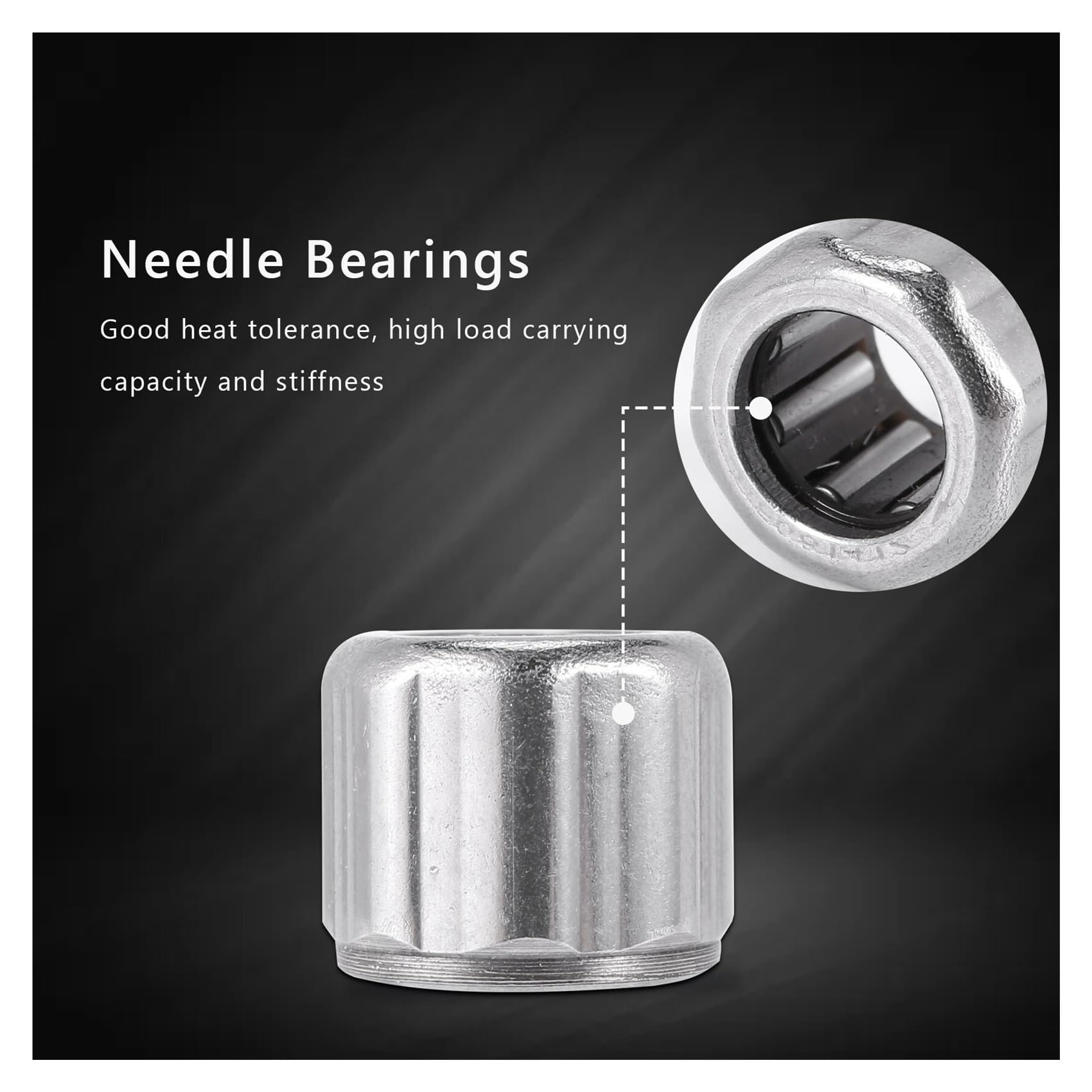 Bimetaliczna tarcza uszczelniająca Mikro łożysko zwykłe 10 szt. HF081412 8X14X12mm Łożysko igiełkowe Pierścień zewnętrzny Ośmiokątne jednokierunkowe dla przemysłu produkcyjnego