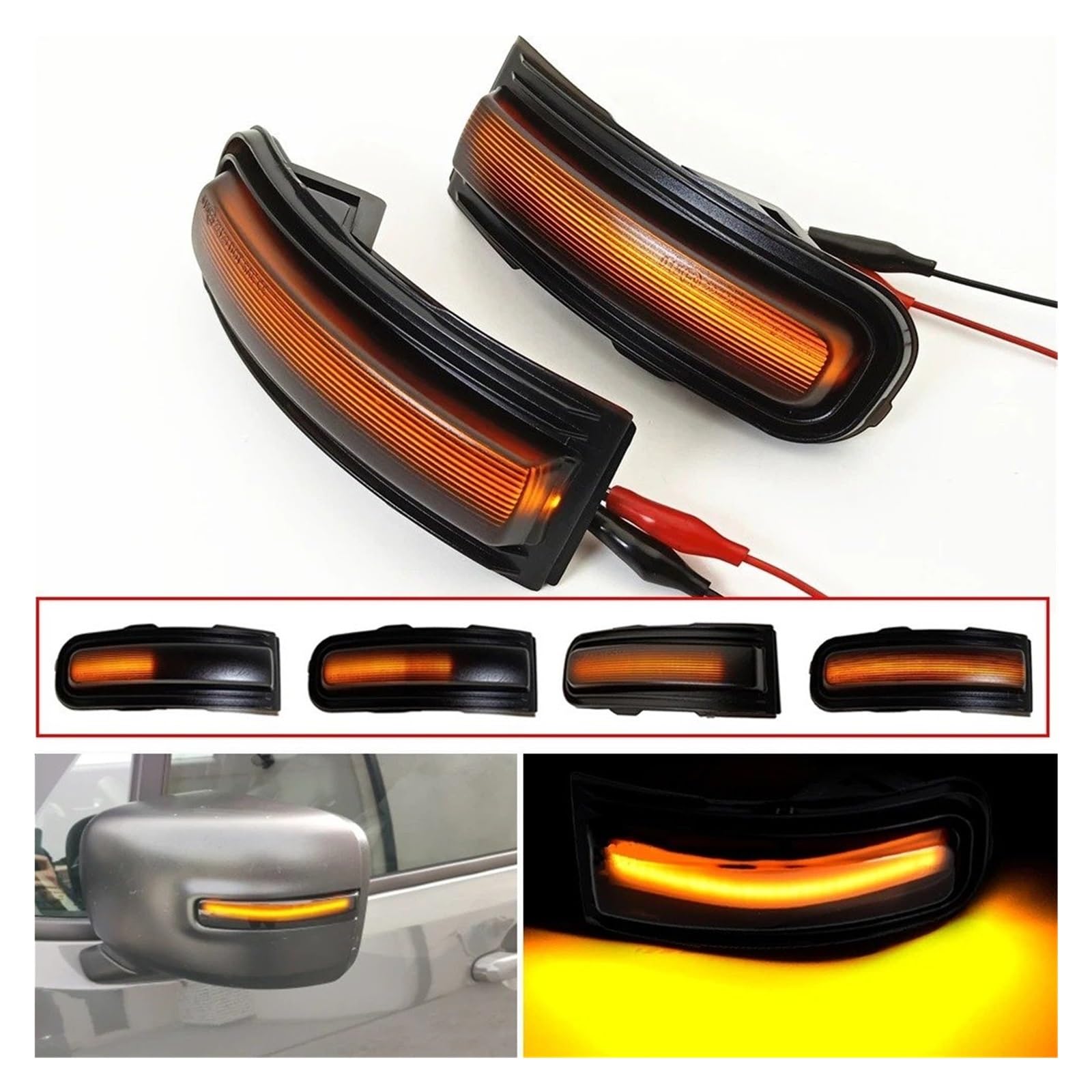 Indicatori Di Direzione Dinamici Per Jeep Per Renegade 2015-2022 2 Pezzi LED Indicatori Direzione Dinamici Luce Specchietto Laterale Lampeggiante Freccia Sequenziale Ripetitore Indicatore di Direzione