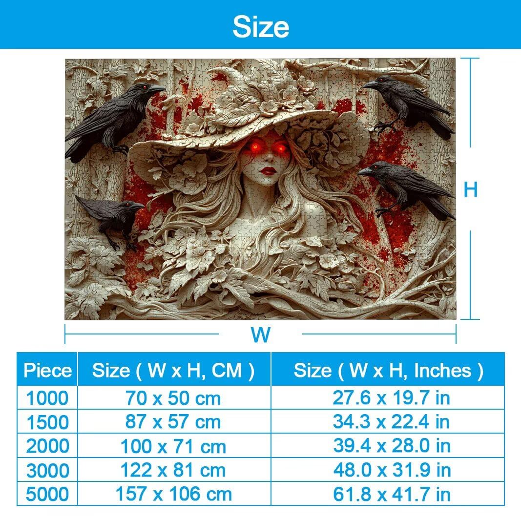 Puzzle Halloween, Puzzle 1500 Piezas para Adultos, Regalo Mujer -2593