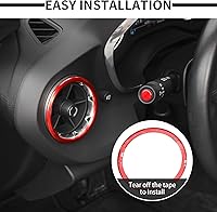 Vista 4 de JWWY para Camaro Anillo de Protección de Salida de Ventilación de Aire Acondicionado para 2017-2025+ Chevy Camaro Accesorios Interiores de Aleación