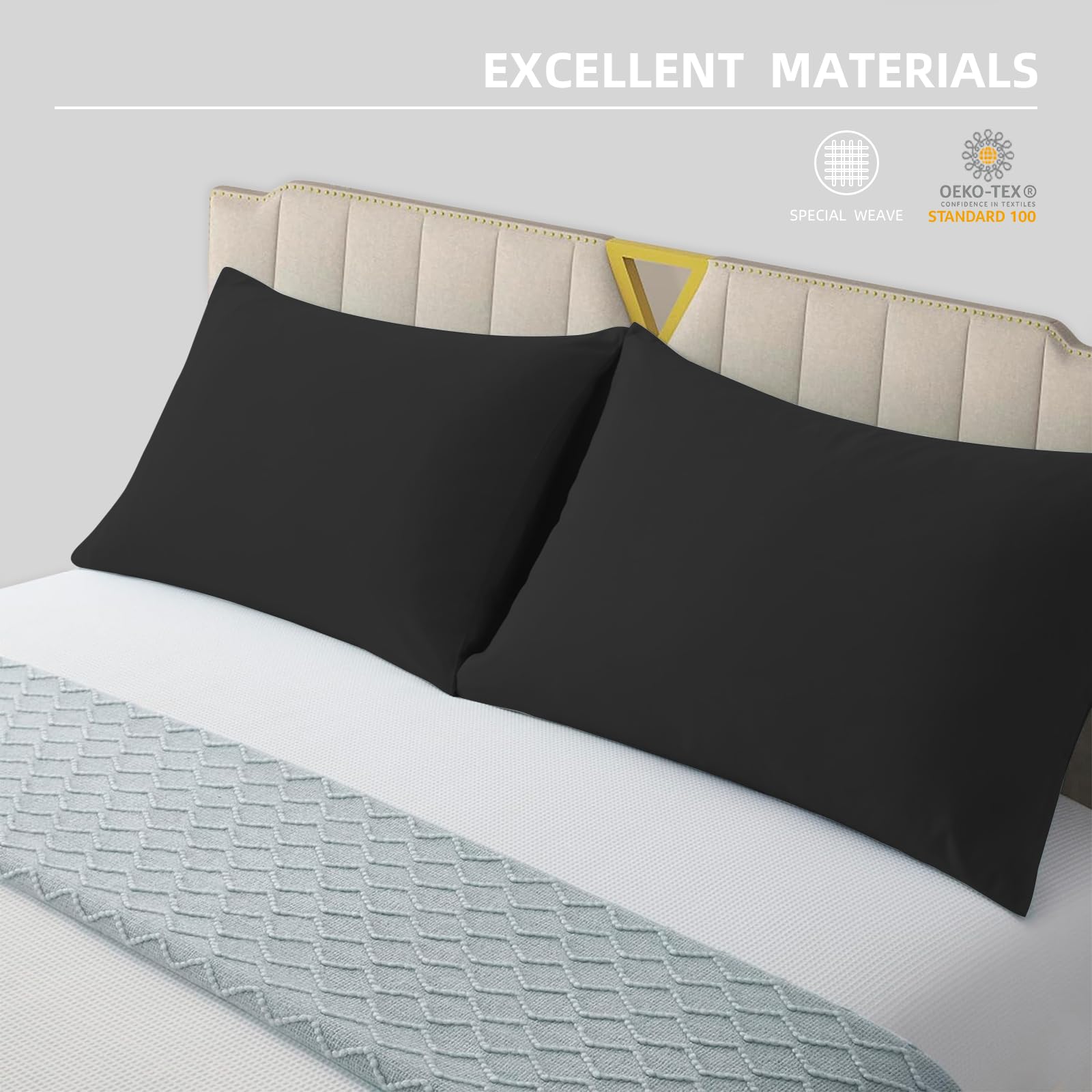 Federe Cuscino Matrimoniali 50x70 Cm 2 Pezzi - Cotone Premium 110GSM, Oeko-TEX, Ipoallergeniche - Foto 9