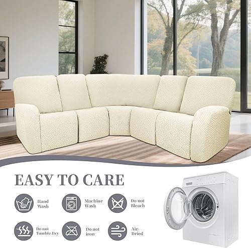 Miniatura 469 de Fundas 100% impermeables para sofá reclinable seccional, fundas para sofá reclinable en forma de L, funda para sofá seccional de esquina en forma de