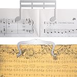 2 Pcs Metal Music Book Clip, Music Stand Clips, Partition Clips, Piano Music Signet, Music Page Holder for Note Paper, Livres, Guitare, Violon, Clavier, Musiciens