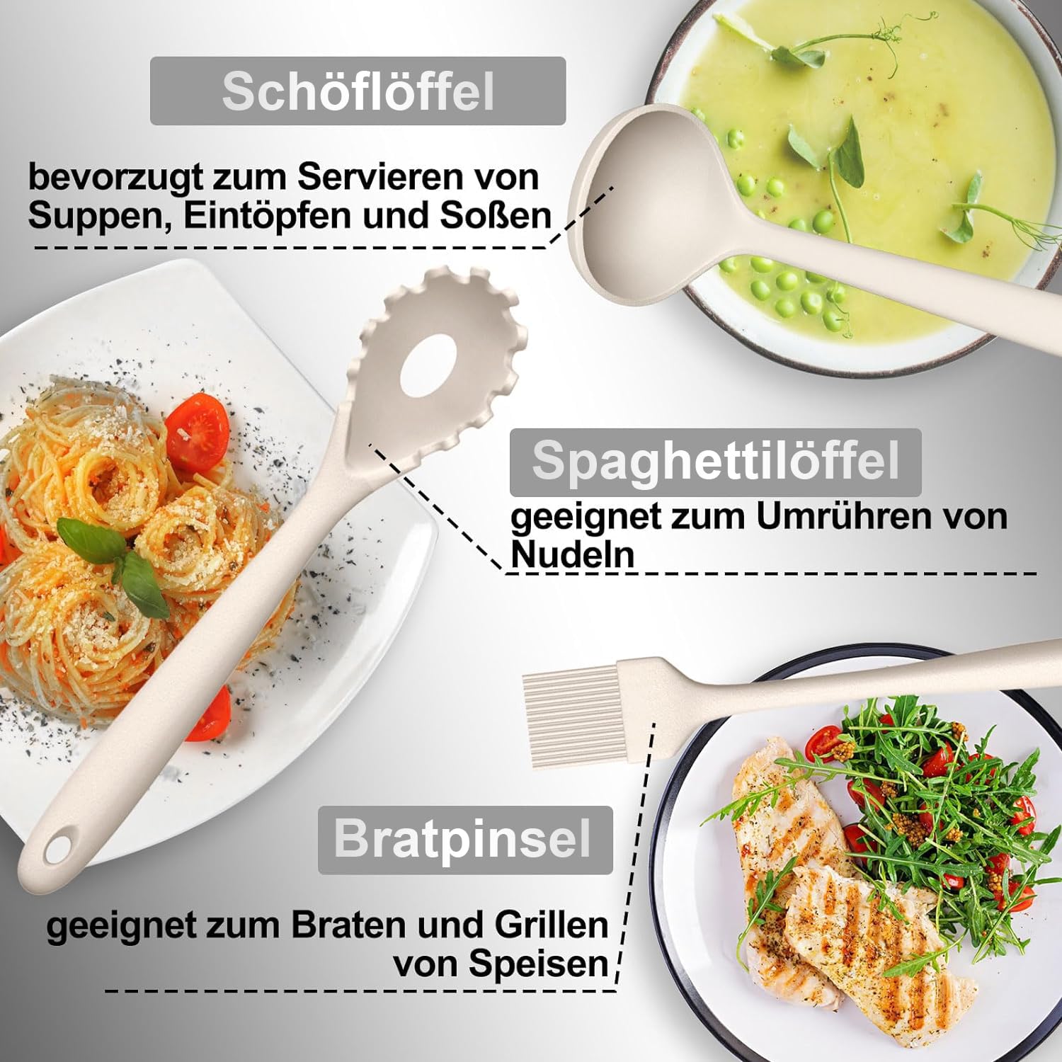 Ensembles d'ustensiles de cuisine roses - Essentiels de cuisine élégants et fonctionnels