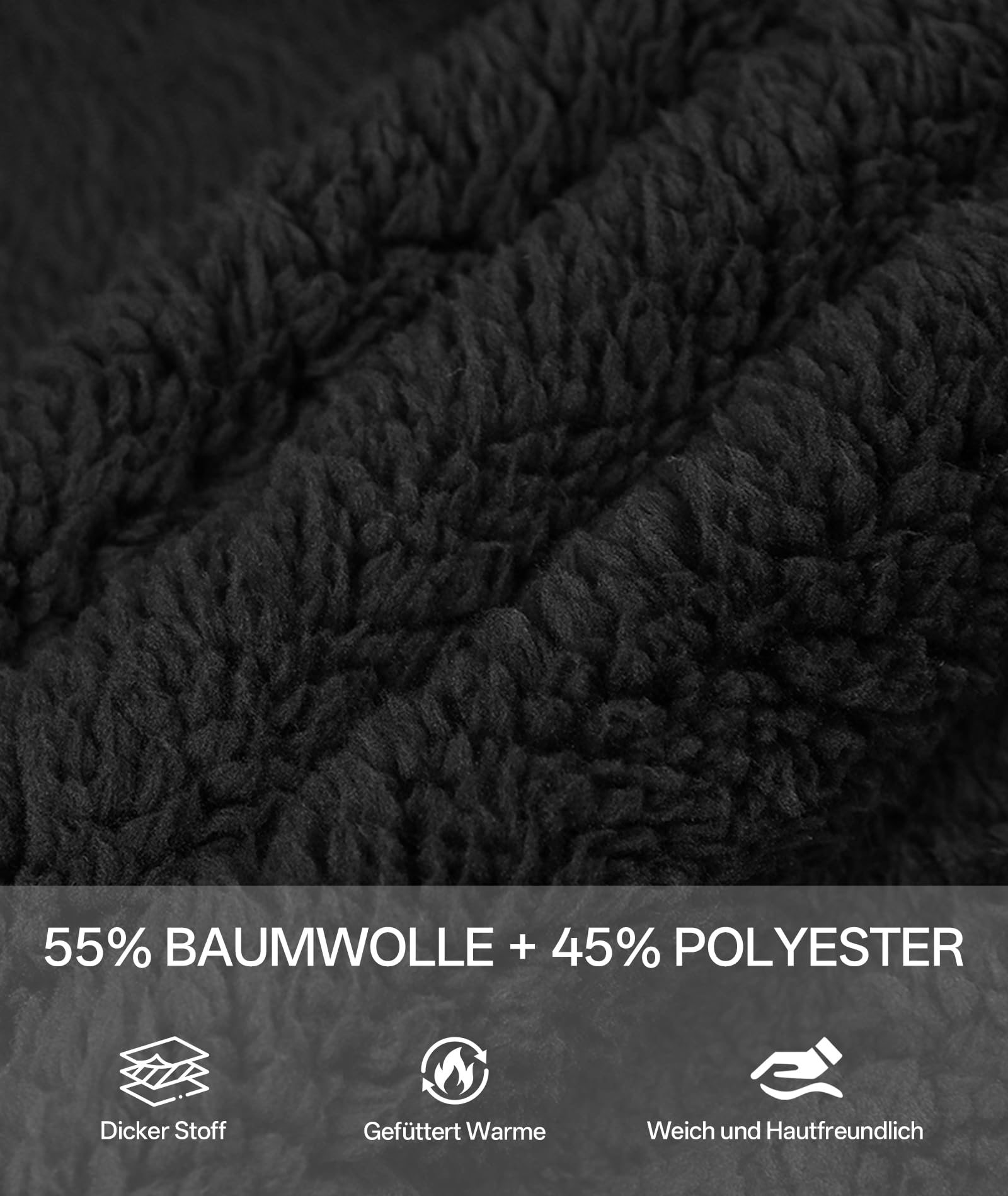 GEEK LIGHTING Felpa Donna con Cappuccio Foderata in Pile Calda Giacca Invernale con Zip Felpa Pile Donna Teddy Hoodie con Cerniera Sweatshirt Inverno Autunno S-2XL