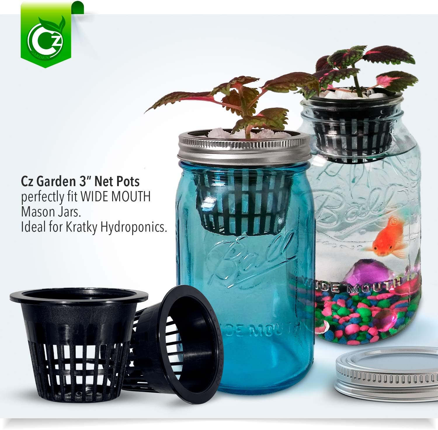 3 inch Net Pots Cz All Star Round Heavy Duty Cups Wide Lip Design - Orchids • Hydroponics Kratky Wide Mouth Mason Jars Slotted Mesh