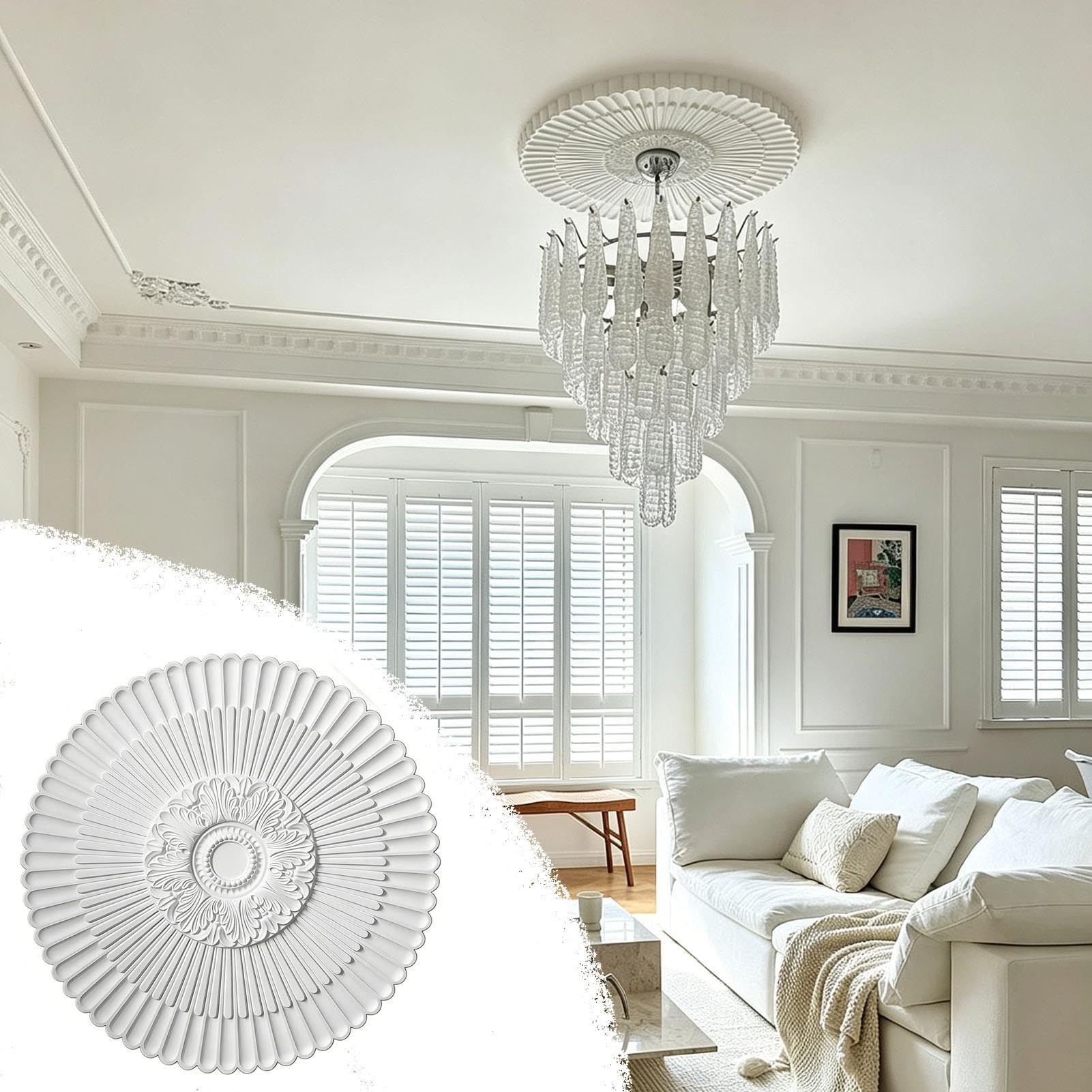 Rosone Lampadario Soffitto Medaglione per Soffitto Lampadario per Soggiorno