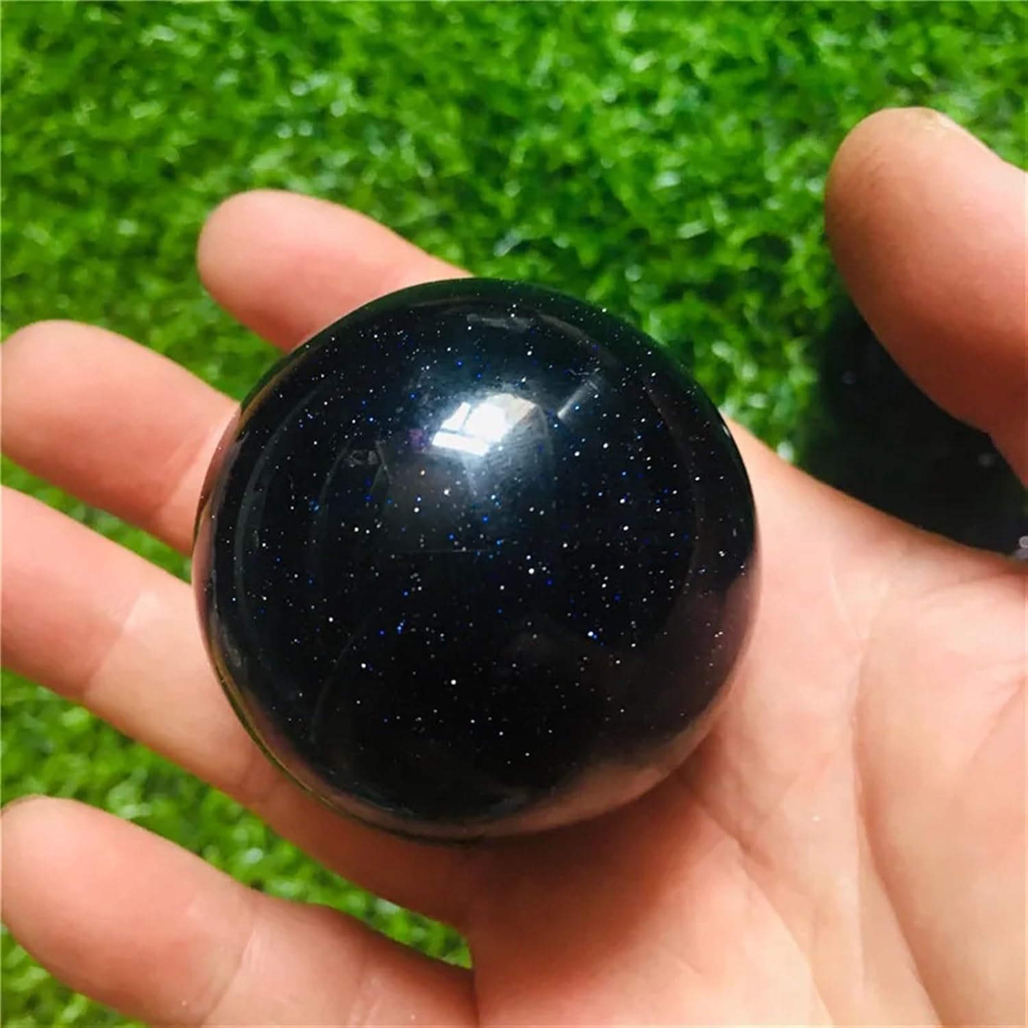 AtkitS Beautiful Natural Crystal Blue Maracas for Home Decoration (Size : 6cm)